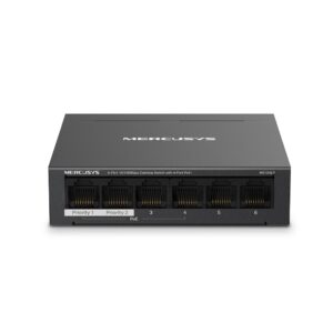 6-портов настолен комутатор Mercusys MS106LP 10/100 Mbps със 4 PoE+ порта