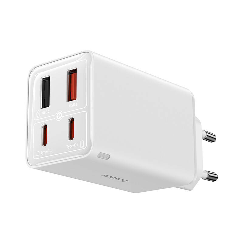 Зарядно устройство Baseus GAN6 Pro, 2xUSB-C + 2xUSB, 65W P10162701213-00 - бяло - Image 2