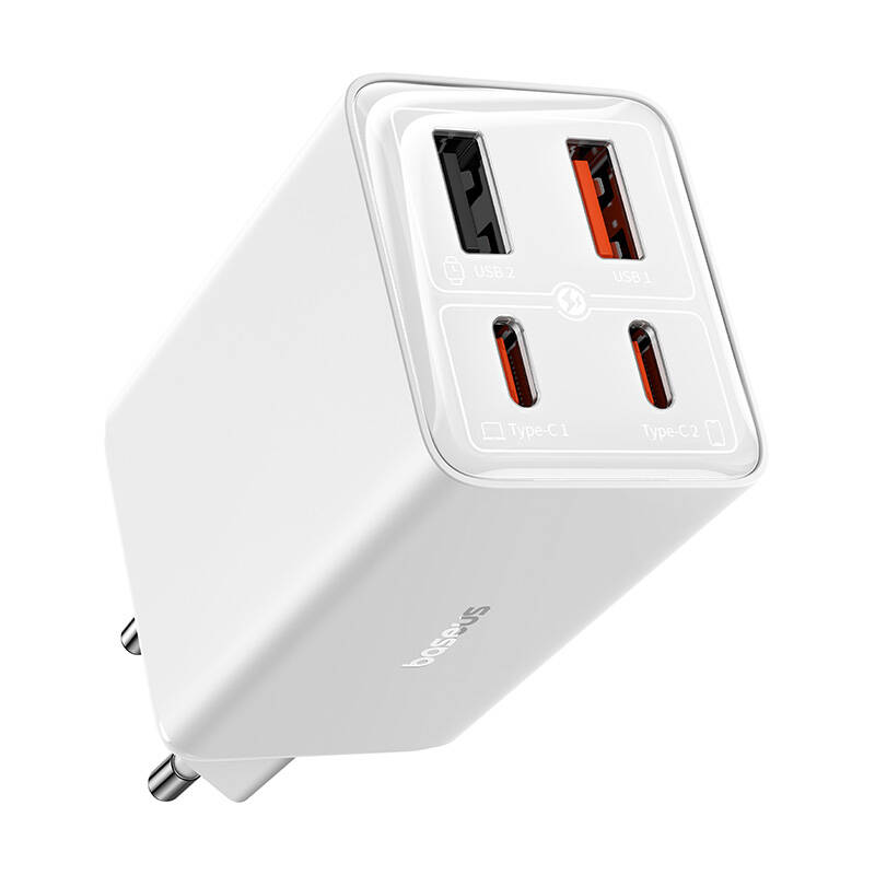 Зарядно устройство Baseus GAN6 Pro, 2xUSB-C + 2xUSB, 65W P10162701213-00 - бяло - Image 3