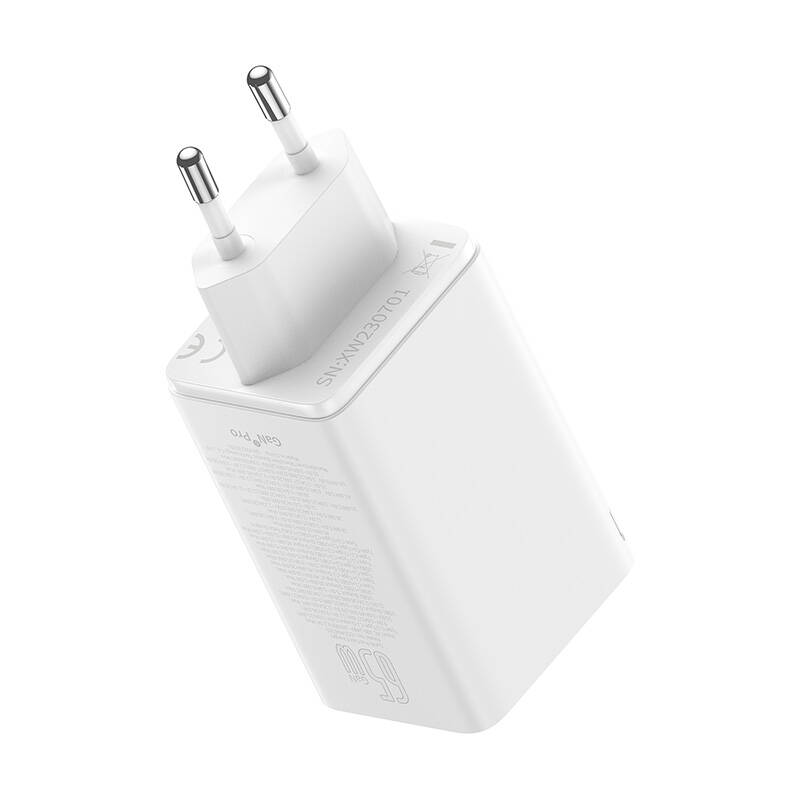 Зарядно устройство Baseus GAN6 Pro, 2xUSB-C + 2xUSB, 65W P10162701213-00 - бяло - Image 4
