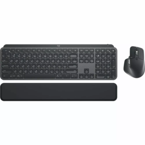 Комплект безжична клавиатура и мишка Logitech MX Keys S Combo USB-C rechargeable US, USB 920-011614 - черна