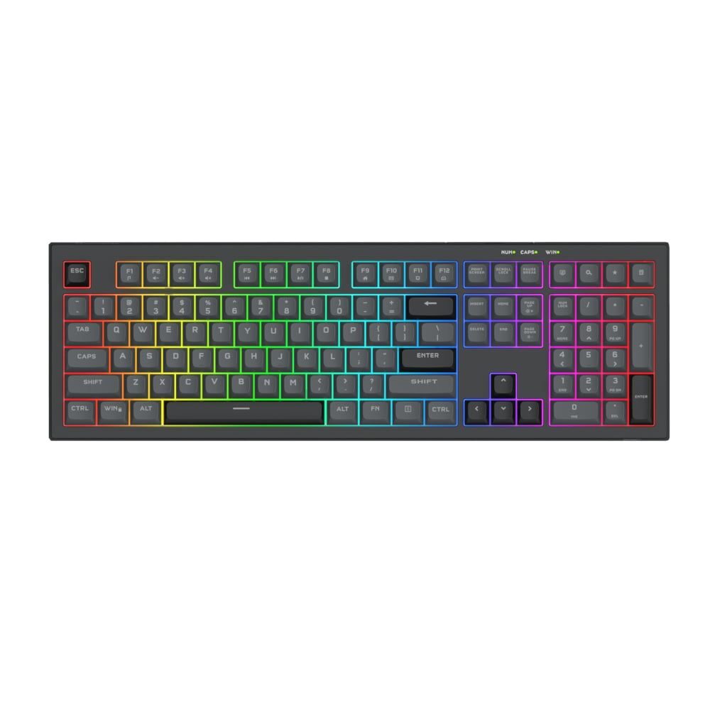 Геймърска клавиатура Redragon Crux K518-RGB-GB с RGB осветление - черна
