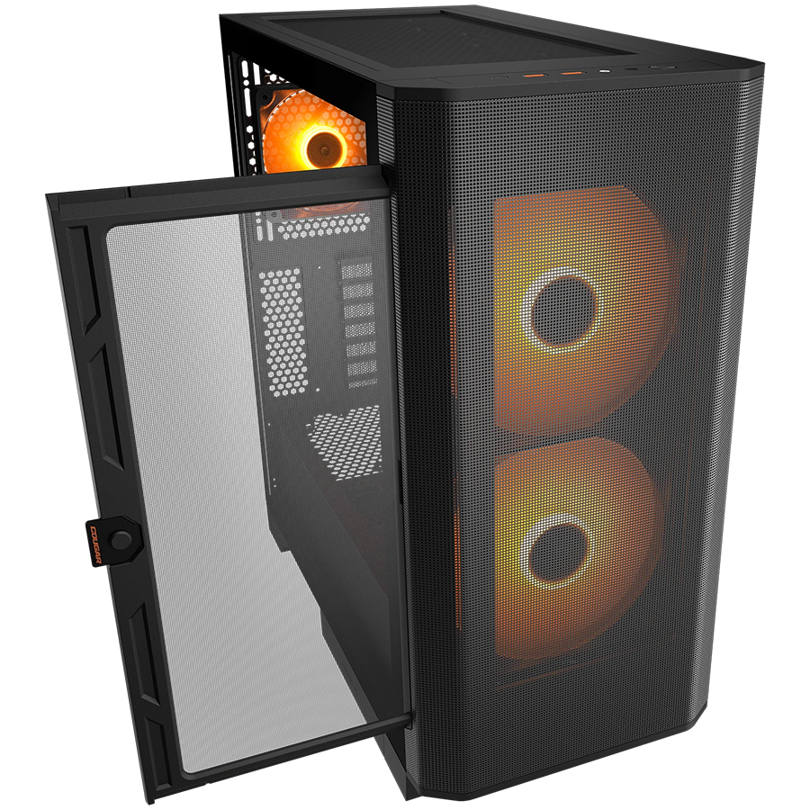 COUGAR AIRFACE FLO RGB PC Case, Mid Tower, Black - Image 4