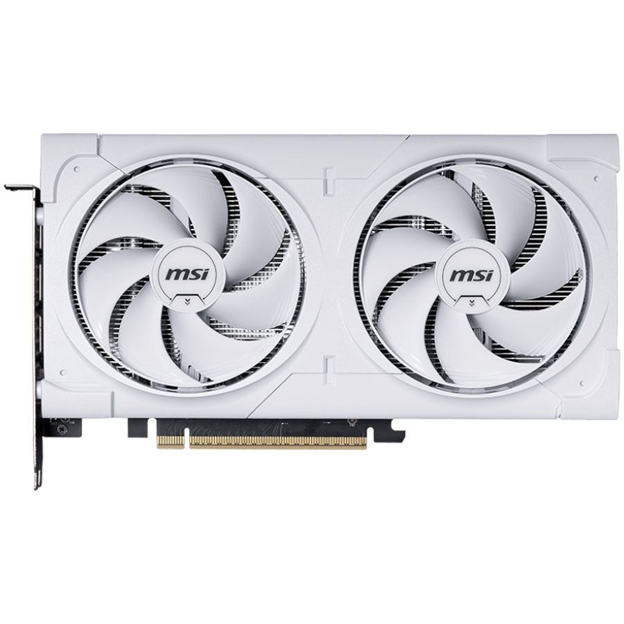 MSI Video Card NVIDIA GeForce RTX 5060 Ti 8G VENTUS 2X OC WHITE PLUS, 8GB GDDR7, 128-bit, 2617 MHz Boost, 4608 CUDA Cores, PCIe 5.0 (x8), 3x DP 2.1b, HDMI 2.1b, RAY TRACING, Dual Fan, 180W TDP, 8-pin PCIe Power, G-SYNC, 2-Slot, 3Y - Image 2