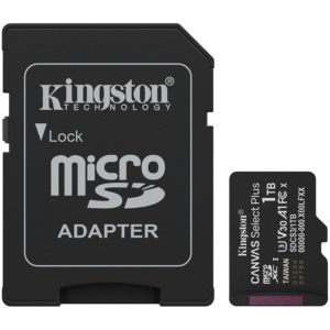 Kingston 1TB microSDXC Canvas Select Plus Gen3 150MB/s A1 Card + Adapter