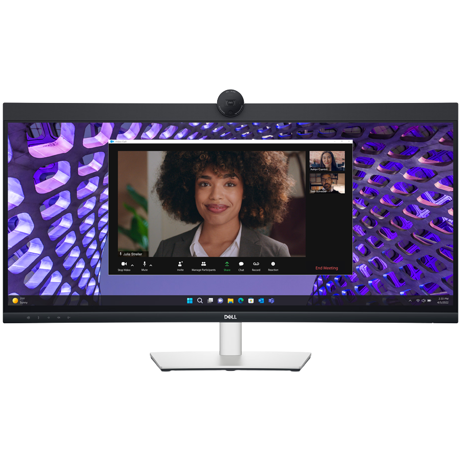 Monitor LED Dell P3424WEB Curved Video Conferencing 34", 3440x1440 WQHD, IPS Antiglare, 21:9, 1000:1, 300 cd/m2, 8ms/5ms, 178/178, DP, HDMI, 2xUSB-C (DP/PD), USB-B, 2xUSB 3.2, RJ-45, 2x5W Speakers, Cam, Mic, Tilt, Swivel, Height Adjust, 3Y