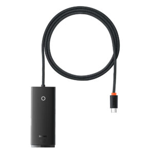USB хъб Baseus Lite Series USB тип C адаптер - 4x USB 3.0 1м WKQX030401 - черен