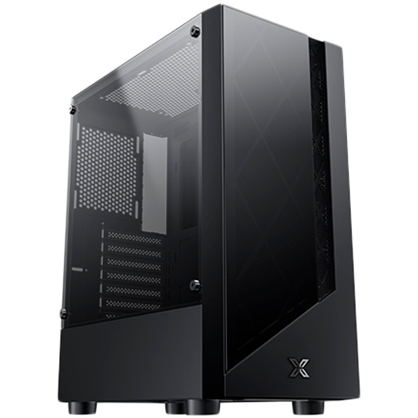Xigmatek Duke EN49158, ATX/M-ATX/Mini ITX, USB3.0x1 & 2.0x2, Meshed & TG Frontpanel, Left TG, Front 4PCS X24F Fan - Image 2