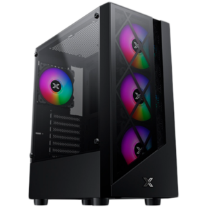 Xigmatek Duke EN49158, ATX/M-ATX/Mini ITX, USB3.0x1 & 2.0x2, Meshed & TG Frontpanel, Left TG, Front 4PCS X24F Fan