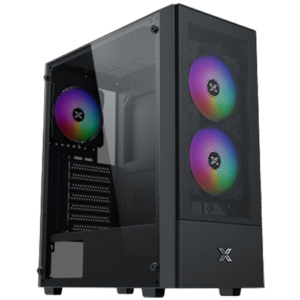 Hero II Air 3F Black EN41655, ATX/M-ATX/MINI ITX, USB3.0 X1, USB2.0 X2, HD AUDIO, Front Meshed Grill & Left TG, 3PCS Z20F Fixed LED Fan