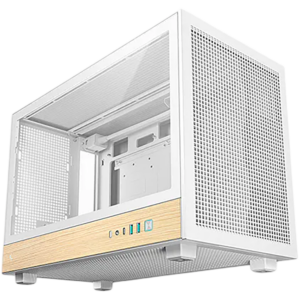DeepCool CH260 WOOD WH, Mini Tower, Mini-ITX/Micro-ATX, 2xUSB3.0, 1xType-C Gen 2, 1xAudio, Mesh Panel, White, 2Y, R-CH260-WHNWM0-G-1