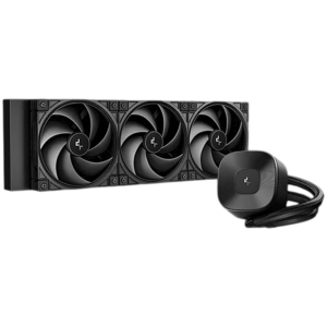 DeepCool LE360 V2 ZERO DARK, 360mm CPU Liquid Cooler, 3x120mm PWM Fans, Black, LGA1851/1700/1200/1151/1150/1155, AMD AM5/AM4, 3Y, R-LE360ZERO-BKLNMD-G-1