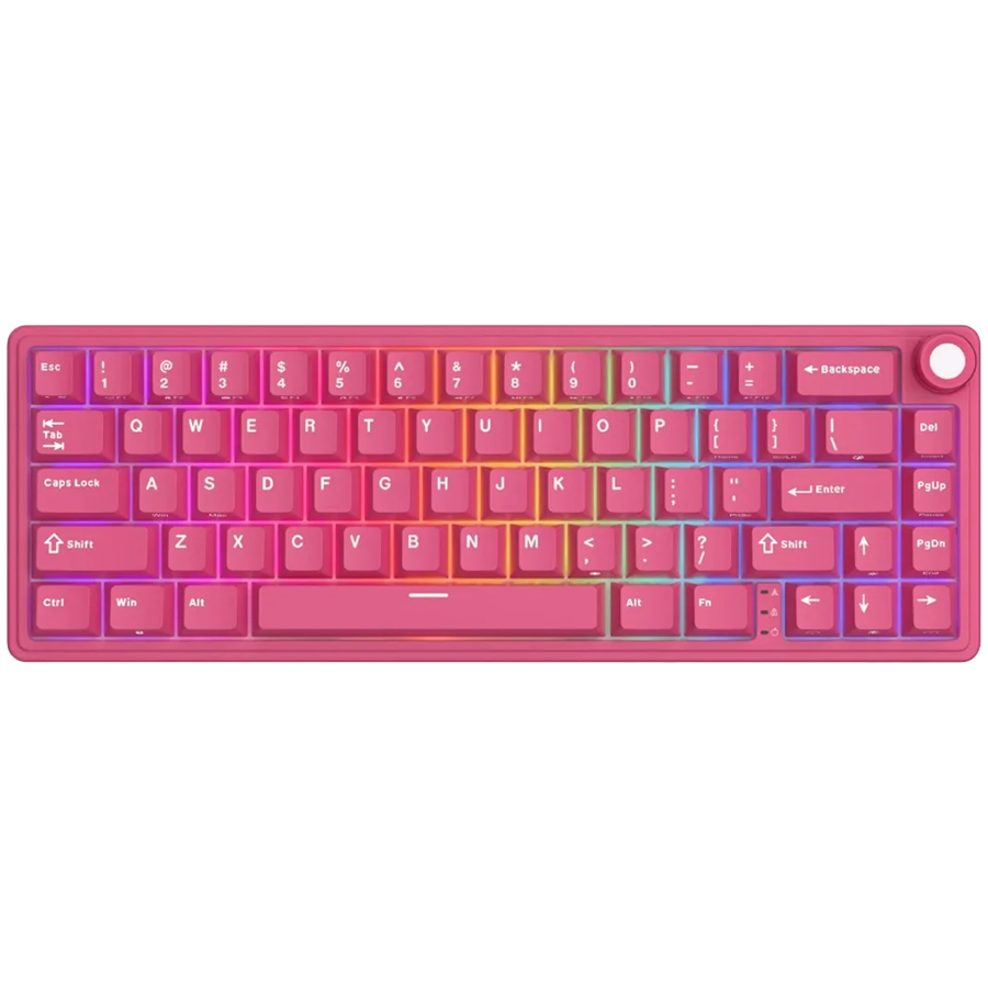 ROYAL KLUDGE R65 Berry Red Gaming Keyboard Cream Switch - Image 2