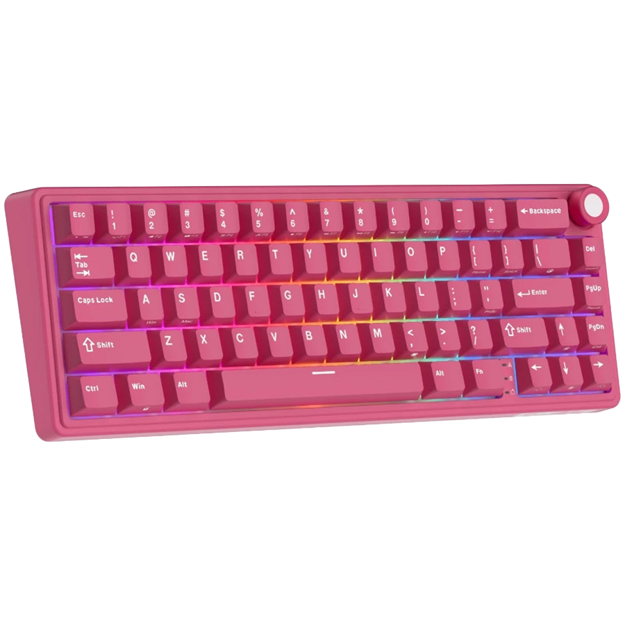ROYAL KLUDGE R65 Berry Red Gaming Keyboard Cream Switch - Image 3