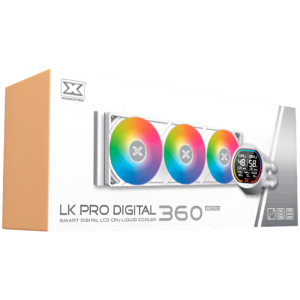 LK Pro 360 Digital Arctic EN47411 (WH AIO,Digital LCD Pump & 360mm PWM Fan,Mini ARGB Controller,Intel & AMD & 20xx)