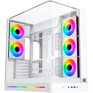 Pano II Arctic EN48425 (WH,U3x2+Type C,Curved TG,6PCS H22A WH Reverse & 2PCS H22A WH,ARGB & PWM Remote Control Box)