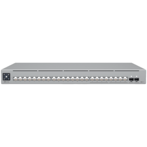 Ubiquiti 24-port, Layer 3 Etherlighting switch with 2.5 GbE, 8x 2.5 GbE RJ45 ports, 16x GbE RJ45 ports, 2x 10G SFP+ ports