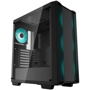 DeepCool CC560 V2, Mid Tower, Mini-ITX/Micro-ATX/ATX, 1xUSB3.0, 1xUSB2.0, 1xAudio, 4x120mm Pre-Installed LED Fans, Tempered Glass, Mesh Panel