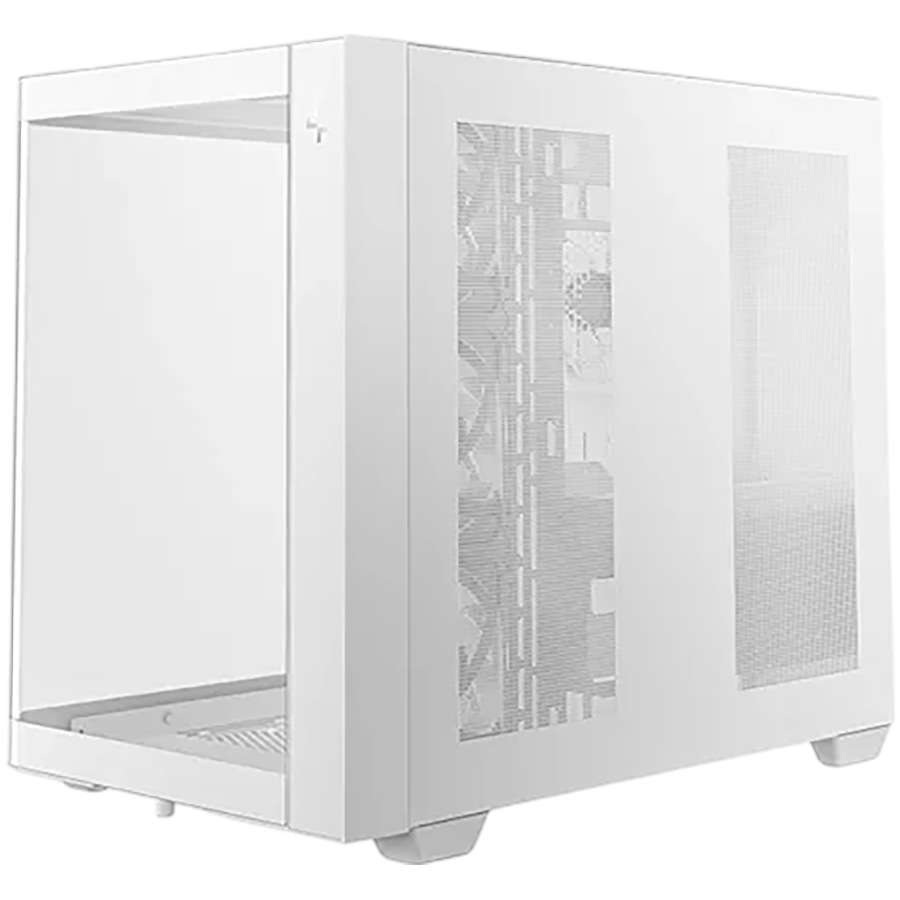 DeepCool CG530U 4F WH, Mid Tower, Mini-ITX/Micro-ATX/ATX, Rear Connector support, 2xUSB3.0, 1xType-C Gen 2, 1xAudio, 3x120mm ARGB Reverse Fan, 1x120mm ARGB Fan, Tempered Curved Glass, Mesh Panel, White, 2Y, R-CG530U-WHAGA4-G - Image 2
