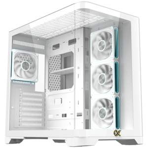 Crystal Storm Arctic V2 EN49408 (WH,EATX,U3+U2,Front Curved & Left TG,3PCS J22A PWM Arctic Reverse & 1PC J22A PWM Arctic,ARGB PCB)