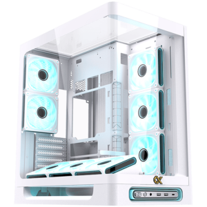 Heaven Arctic EN49583 (WH,U3x2+Type C,Curved TG & Top TG,6PCS J20A PWM WH Reverse & 2PCS J20A PWM WH,ARGB & PWM Remote Control Box)
