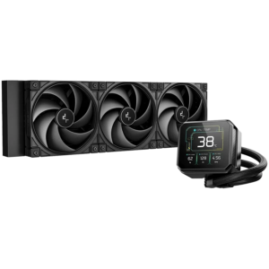 DeepCool SPARTACUS 420, 420mm CPU Liquid Cooler, 3x140mm PWM Fans, 3.4'' IPS LCD Screen, Black, LGA1851/1700, AMD AM5/AM4, 5Y, R-SPT420-BKDSMP-G-1
