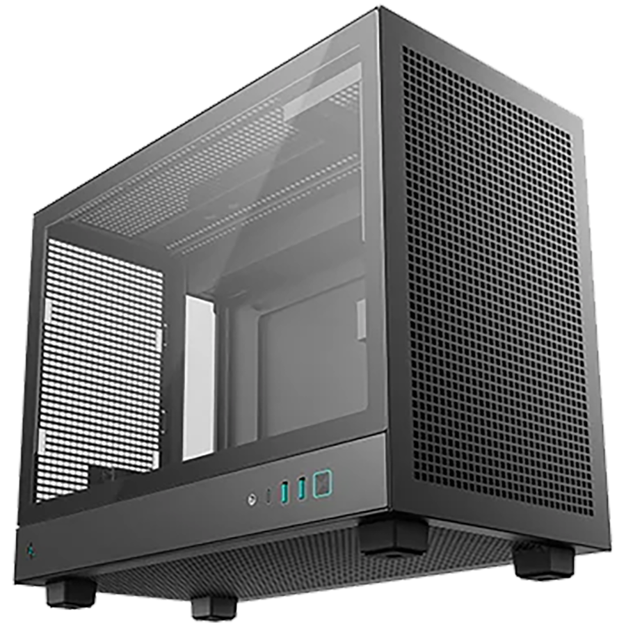 DeepCool CH160 PLUS, Mini Tower, Mini-ITX/Micro-ATX, 2xUSB3.0, 1xType-C Gen 2, 1xAudio/Mic, Mesh Panel, Black, R-CH160-BKNGM0-G, 2Y - Image 2