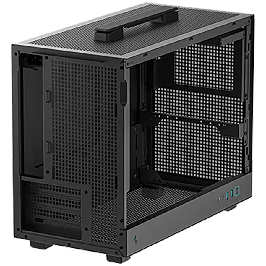 DeepCool CH160 PLUS, Mini Tower, Mini-ITX/Micro-ATX, 2xUSB3.0, 1xType-C Gen 2, 1xAudio/Mic, Mesh Panel, Black, R-CH160-BKNGM0-G, 2Y - Image 3