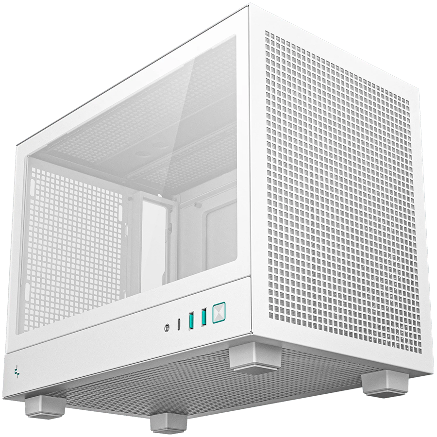 DeepCool CH160 PLUS WH, Mini Tower, Mini-ITX/Micro-ATX, 2xUSB3.0, 1xType-C Gen 2, 1xAudio/Mic, Mesh Panel, White, R-CH160-WHNGM0-G, 2Y - Image 2