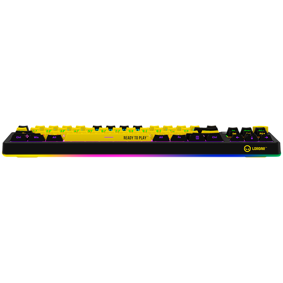 LORGAR KBP70TKLW, Wireless TKL Mechanical Gaming Keyboard Pro, Black/yellow, EN layout - Image 5