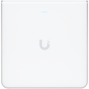 UBIQUITI U6 Enterprise In-Wall, 10 spatial streams, 115 m² (1,250 ft²) coverage, 600+ connected devices, Powered using PoE+/PoE++, (4) GbE ports with (1) PoE output, 2.5 GbE uplink.