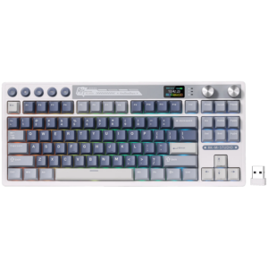 ROYAL KLUDGE RK M87 Ocean Blue Gaming Keyboard Cream switch