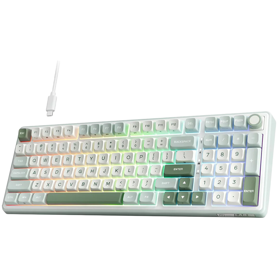 ROYAL KLUDGE RK R98Pro Sky Cyan Gaming Keyboard Cream switch - Image 2