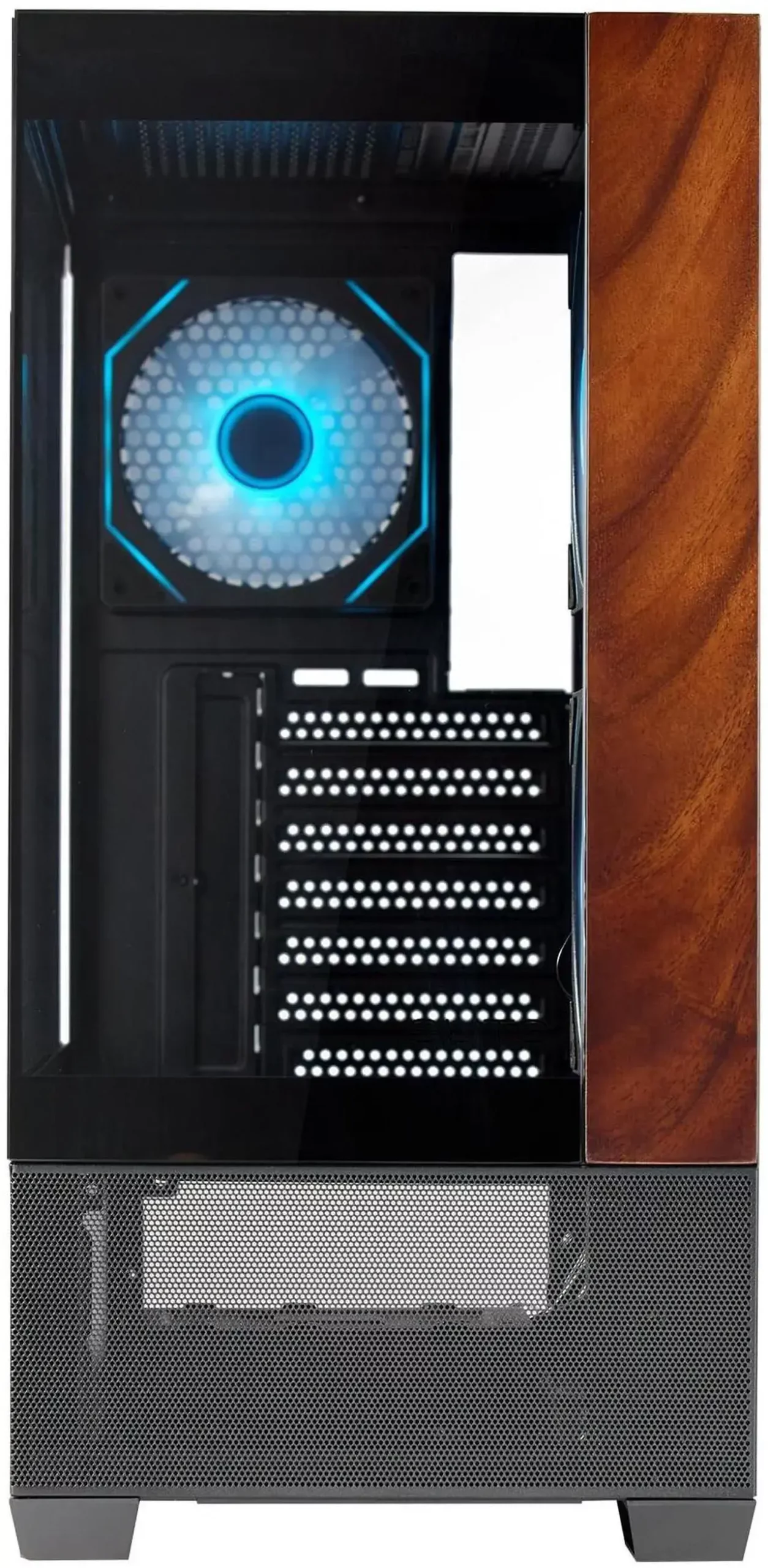 Кутия CoolerMaster Elite 690 Wood - Черна - Image 3