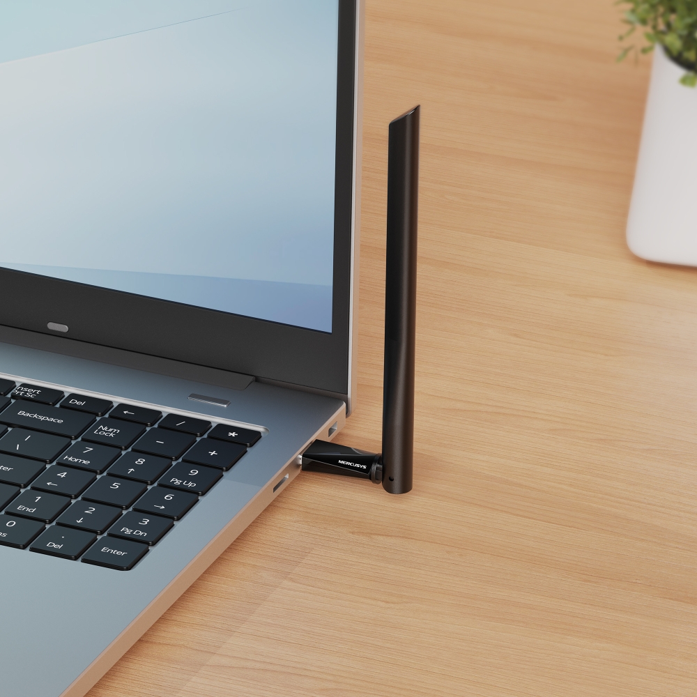 Безжичен USB адаптер с високо усилване Wi-Fi 6 Mercusys MA14H AX300 (v) - Image 3