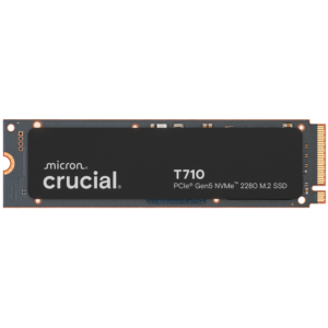 CRUCIAL T710 1TB PCIe Gen5 NVMe M.2 2280 SSD up to 14900 MB/s read and 13700 MB/s write - (1005) - CT1000T710SSD8