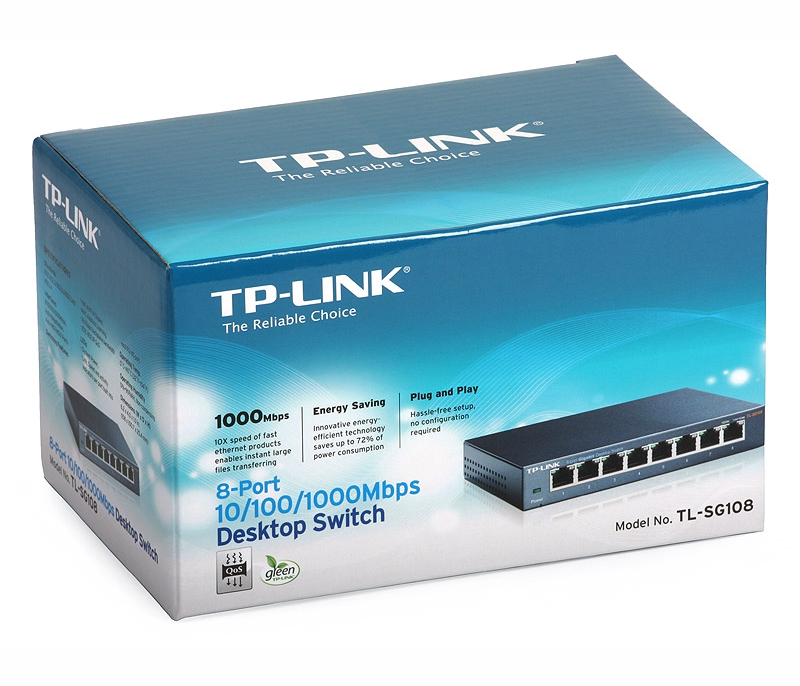 8-port Gigabit Desktop Switch, QoS, IGMP snooping, desktop, steel housing, TL-TL-SG108 - Image 5
