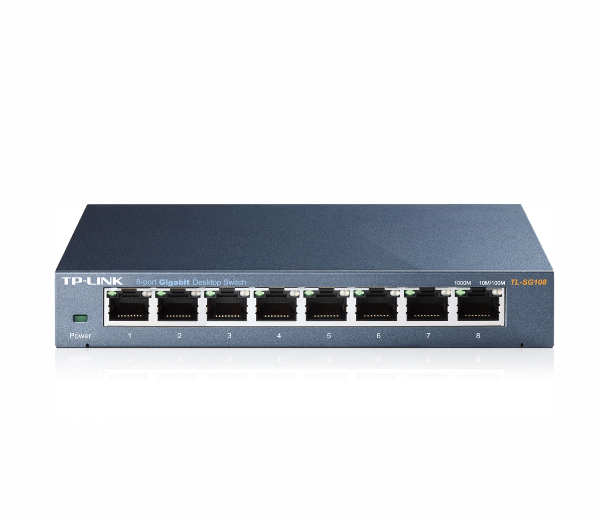 8-port Gigabit Desktop Switch, QoS, IGMP snooping, desktop, steel housing, TL-TL-SG108