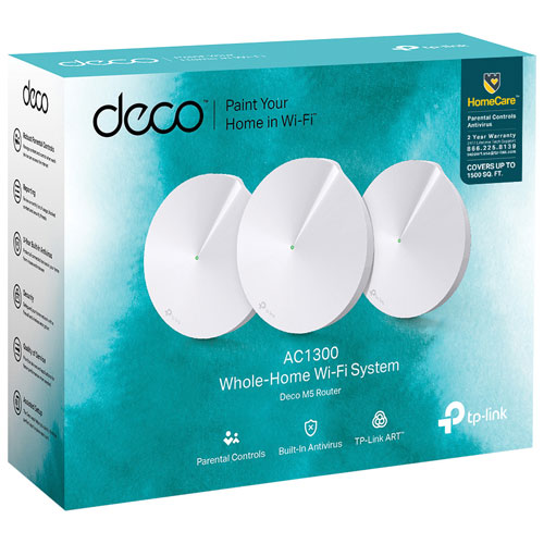 Безжична Wi-fi система TP-Link Deco M5 AC1300 (3-pack) - Image 3