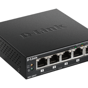 Комутатор D-Link 5-Port Desktop Gigabit PoE+ Switch DGS-1005P