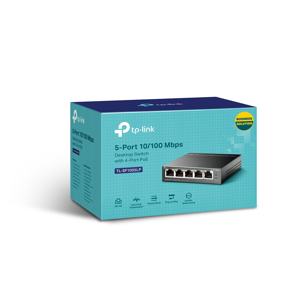 5-портов 10/100 Mbps комутатор TP-Link TL-SF1005LP с 4 PoE порта - Image 5