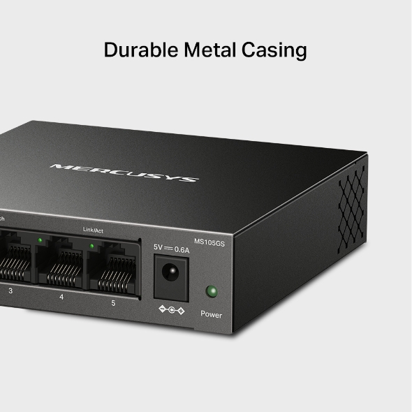 5-портов настолен гигабитен комутатор Mercusys MS105GS - EOL - Image 5