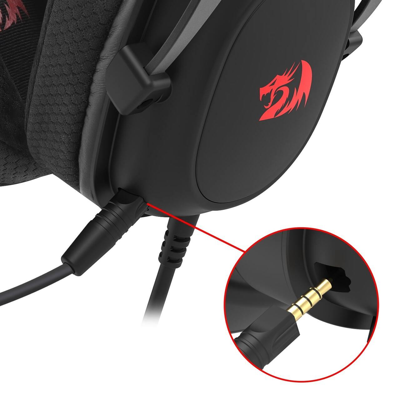 Геймърски стерео слушалки с подвижен микрофон и RGB осветление Redragon Zeus Lite H510-LT - Image 5
