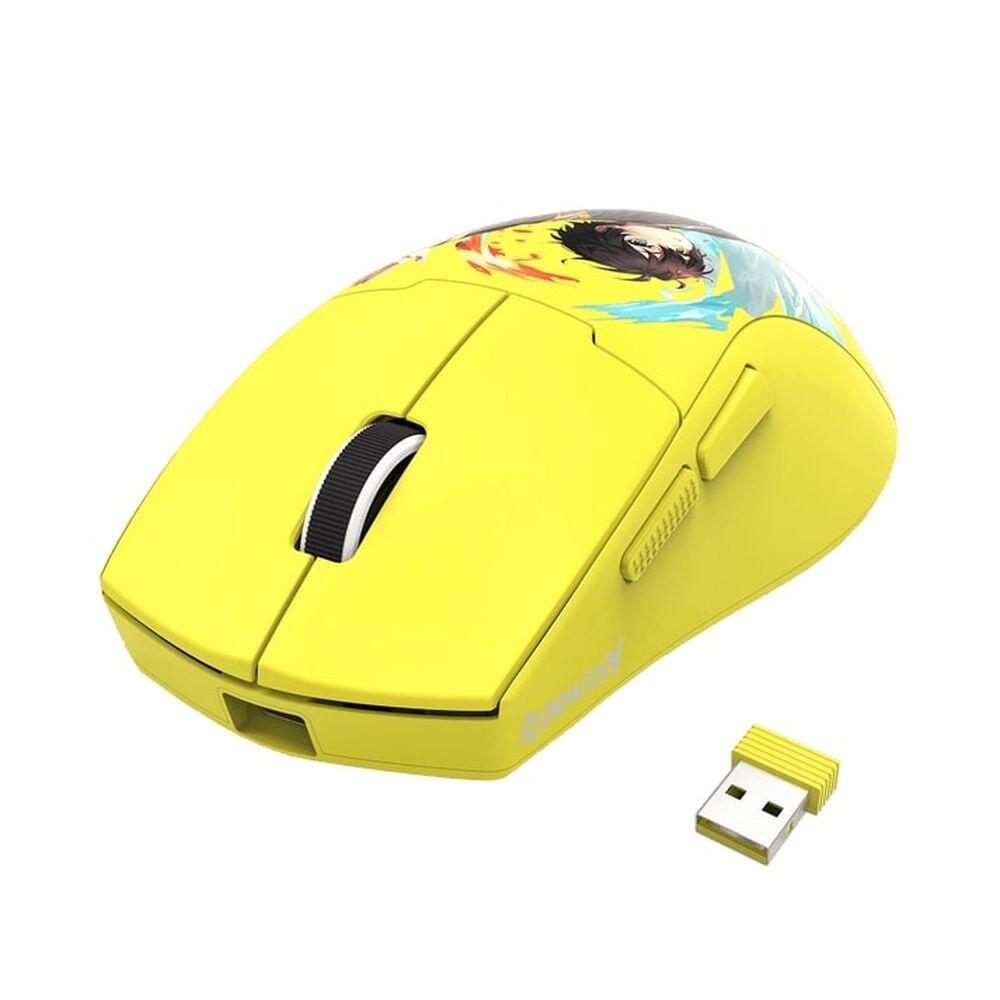 Безжична Bluetooth и кабелна геймърска мишка Redragon K1ng Max Anime M918AKB-PRO - жълта - Image 3