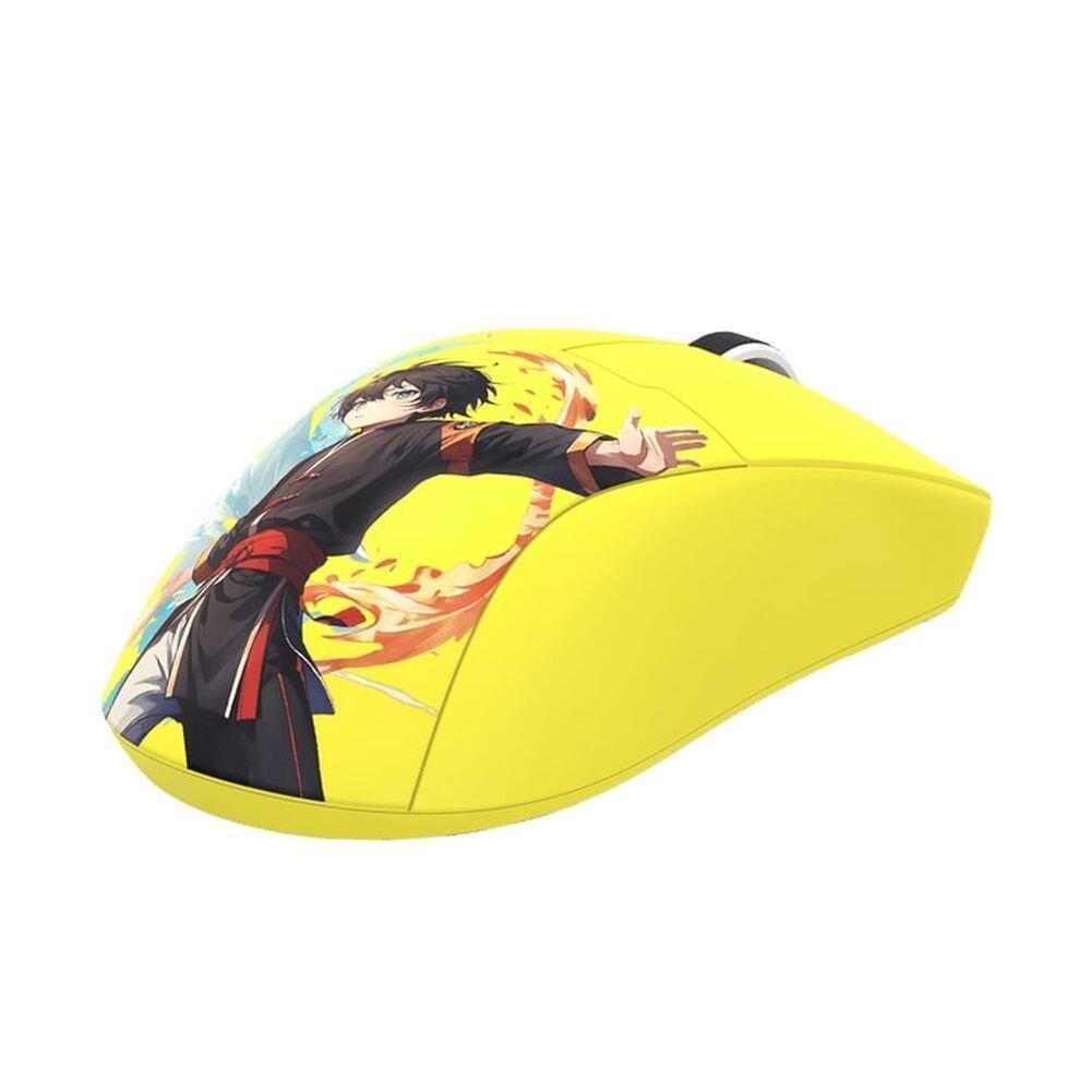 Безжична Bluetooth и кабелна геймърска мишка Redragon K1ng Max Anime M918AKB-PRO - жълта - Image 4