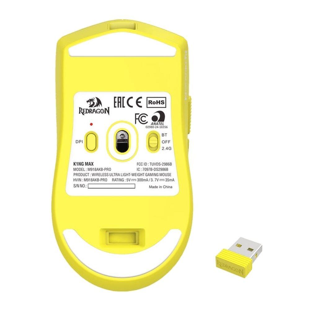 Безжична Bluetooth и кабелна геймърска мишка Redragon K1ng Max Anime M918AKB-PRO - жълта - Image 5