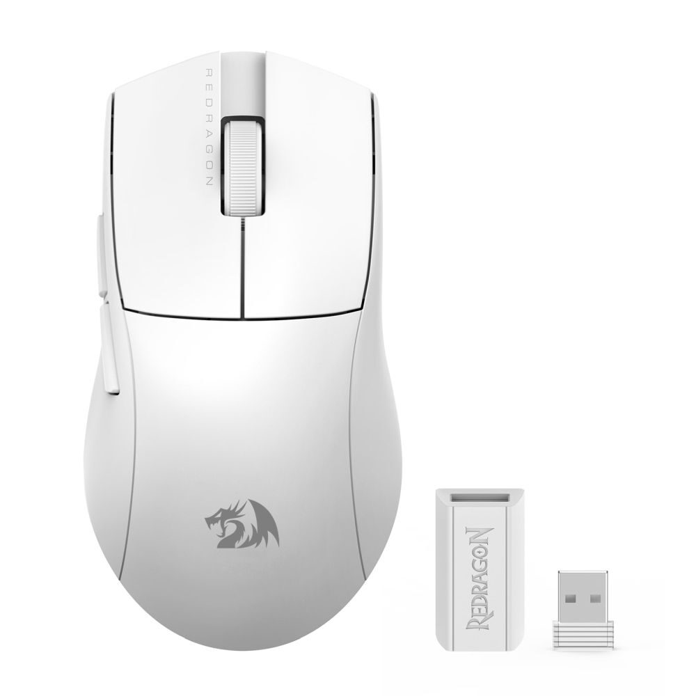 Безжична Bluetooth и кабелна геймърска мишка Redragon K1ng Lite 1K M916W-LIT-1K - бяла