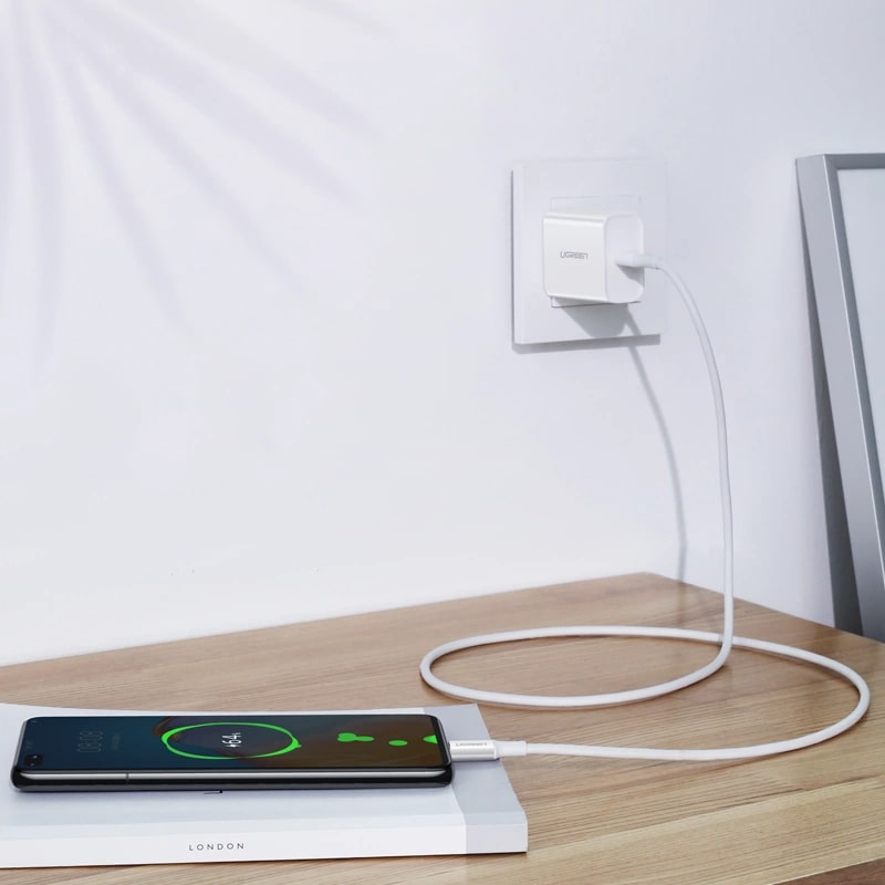 Кабел Ugreen US300 60552, USB-C/USB-C 5А,DATA, 2м - бял - Image 4
