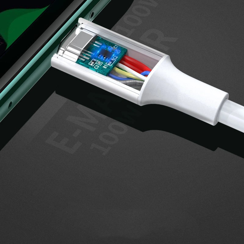 Кабел Ugreen US300 60552, USB-C/USB-C 5А,DATA, 2м - бял - Image 5