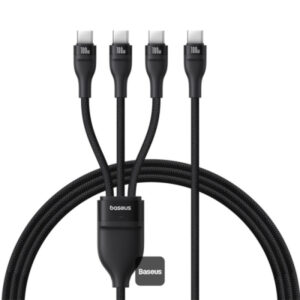 Кабел Baseus Flash Series Type-C към 3x USB-C, 100W, 1.5м P10377503111-00 - черен